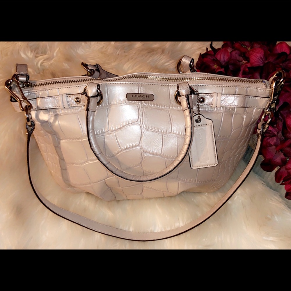 COACH Pearl Croc Convertible Bag - Picture 12 of 12